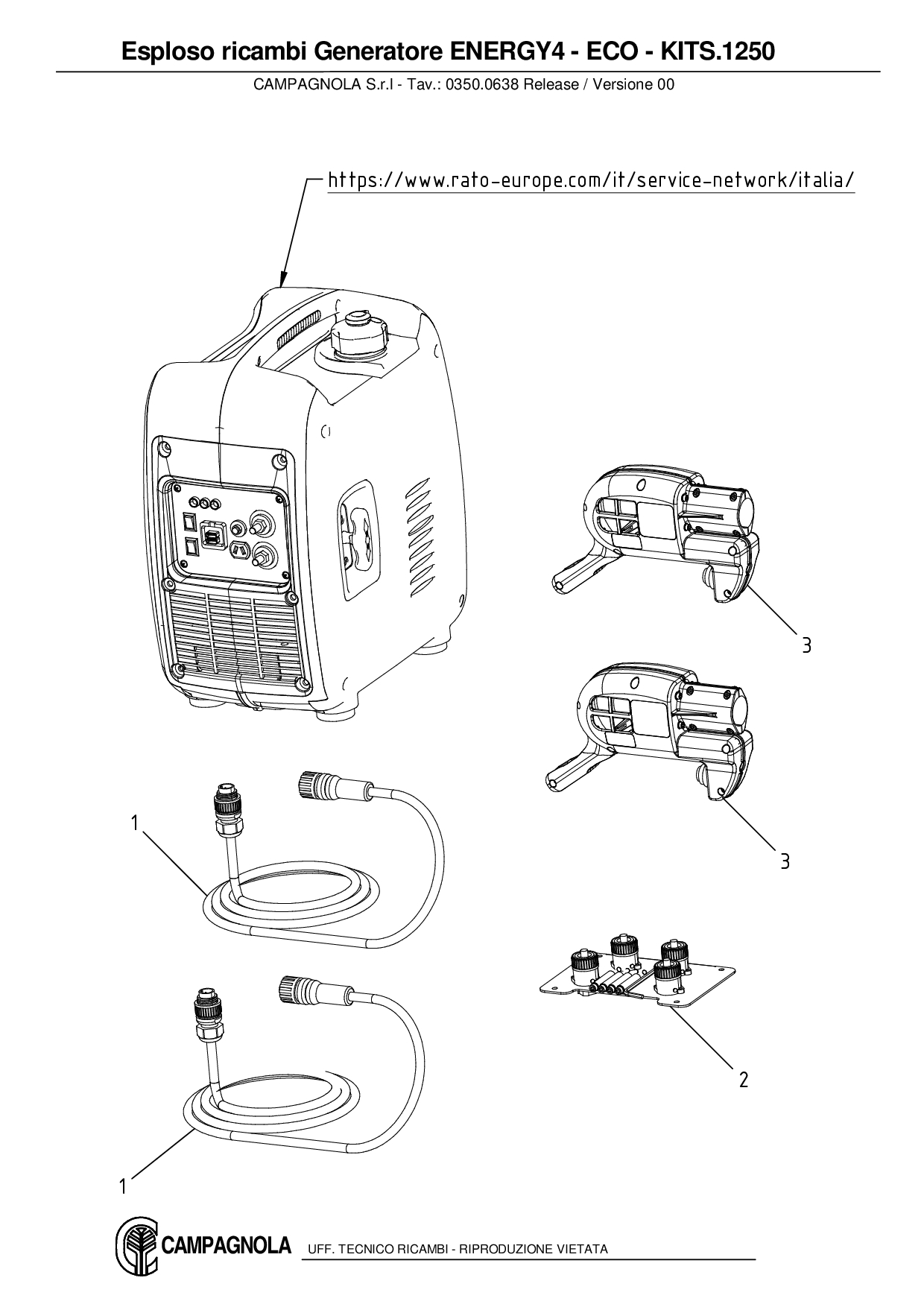 KITS.1250_Esploso ricambi Generatore ENERGY4 – ECO